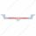 Chrome Hood Emblem Trim With 14 LED Light Bar For Kenworth - Red LED/Clear Lens