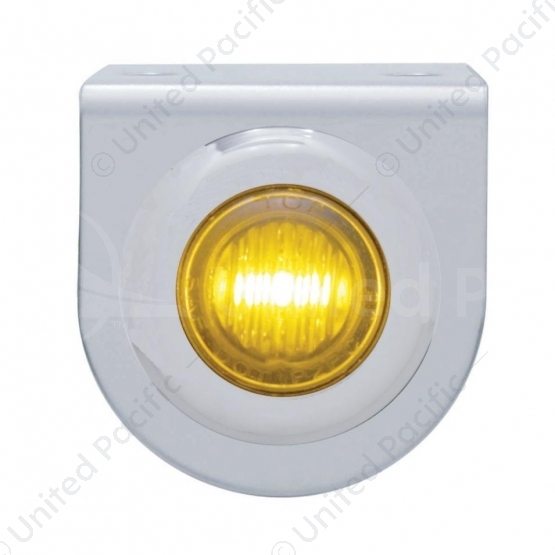 Stainless Light Bracket With 3 LED 3/4" Mini Light - Amber LED/Amber Lens