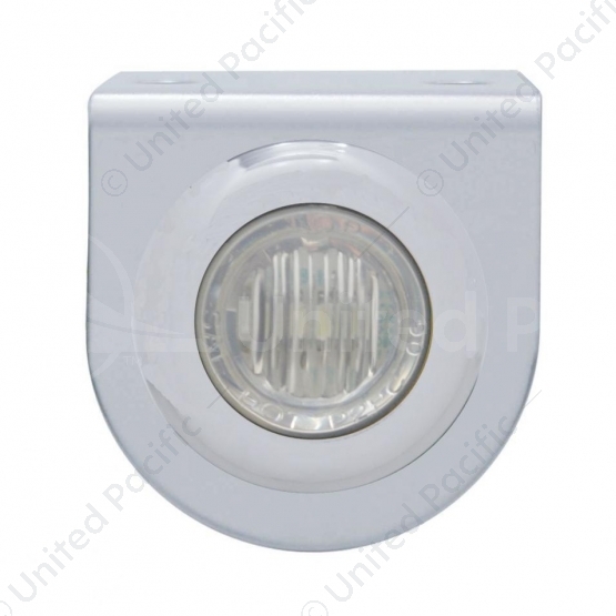 Stainless Light Bracket With 3 LED 3/4" Mini Light - Red LED/Clear Lens