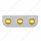 Stainless Light Bracket With 3X 3 LED 3/4" Mini Lights - Amber LED/Amber Lens