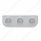 Stainless Light Bracket With 3X 3 LED 3/4" Mini Lights - Red LED/Clear Lens
