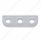 Stainless Light Bracket With 3X 3 LED 3/4" Mini Lights - White LED/Clear Lens