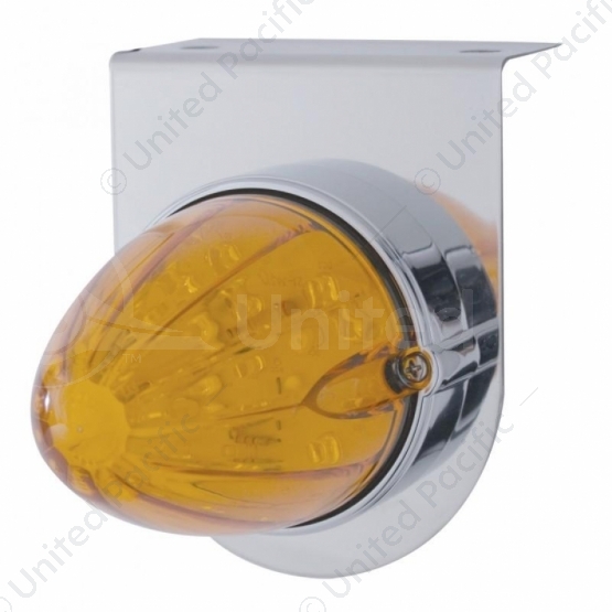 Stainless Light Bracket With 19 LED Watermelon Light - Amber LED/Amber Lens