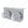 Stainless Light Bracket With 2X 19 LED Reflector Lights - Amber LED/Clear Lens