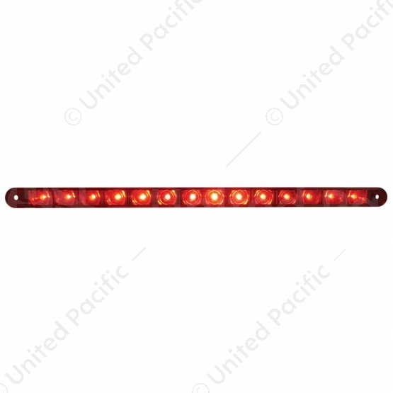 14 LED 12" Sequential Light Bar Only - Red LED/Red Lens (Bulk)
