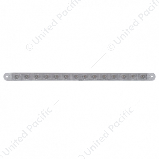 14 LED 12" Sequential Light Bar Only - Red LED/Clear Lens (Bulk)