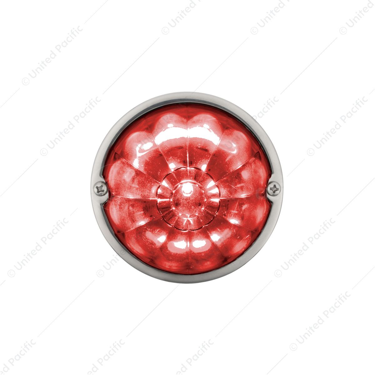 17 LED Dual Function Watermelon Flush Mount Kit - Red LED/Clear Lens