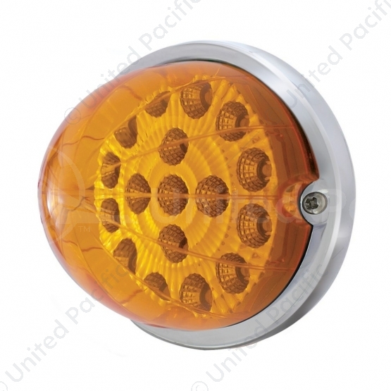 17 LED Watermelon Clear Reflector Flush Mount Kit - Amber LED/Amber Lens