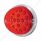 17 LED Watermelon Clear Reflector Flush Mount Kit - Red LED/Red Lens