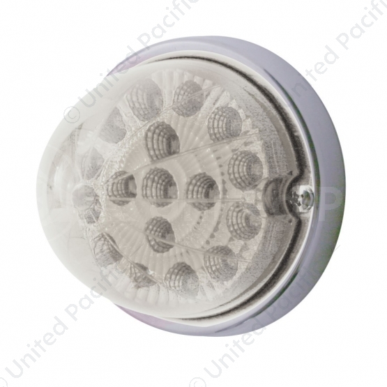 17 LED Watermelon Clear Reflector Flush Mount Kit - Red LED/Clear Lens