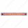 12-3/4" Stainless Light Bracket With 19 LED 12" Light Bar - Red LED/Red Lens