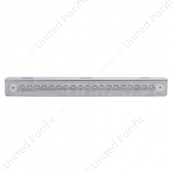 12-3/4" Stainless Light Bracket With 19 LED 12" Light Bar - Red LED/Clear Lens