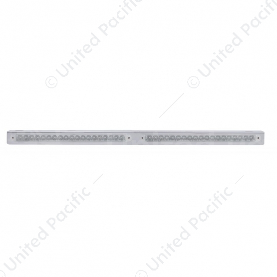 25-5/16" Stainless Light Bracket With 2X 19 LED 12" Light Bars - Amber LED/Clear Lens
