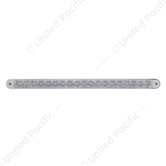 19 LED 12" Reflector Light Bar With Bezel (Stop, Turn & Tail) - Red LED/Clear Lens