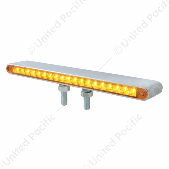 38 LED 12" Reflector Double Face Light Bar - Amber & Red LED/Amber & Red Lens