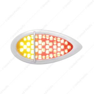 51 LED Duo "Baby Zephyr" Auxiliary/Utility Light With Bezel- Red+Amber LED/Clear Lens
