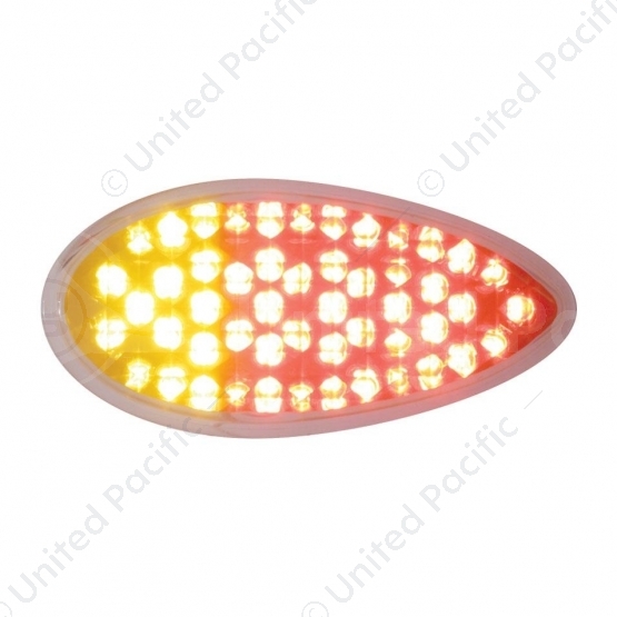 51 LED Duo Auxiliary/Utility Light - Red/Amber LED With Clear Lens