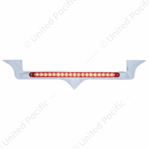 Chrome Hood Emblem Trim With 19 LED Reflector Light Bar For Kenworth