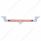 Chrome Hood Emblem Trim With 19 LED Reflector Light Bar For Kenworth - Red LED/Red Lens