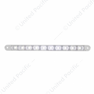 10 LED 9" Dual Function Light Bar - White LED/Clear Lens (Bulk)