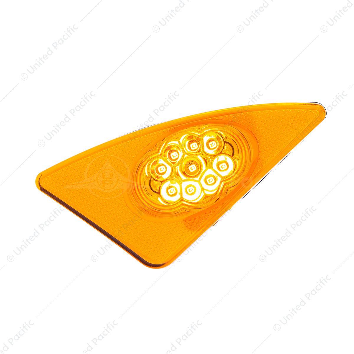 9 LED Competition Series Fender Light For 2007-2017 Kenworth T660 (Driver) -Amber LED/Lens