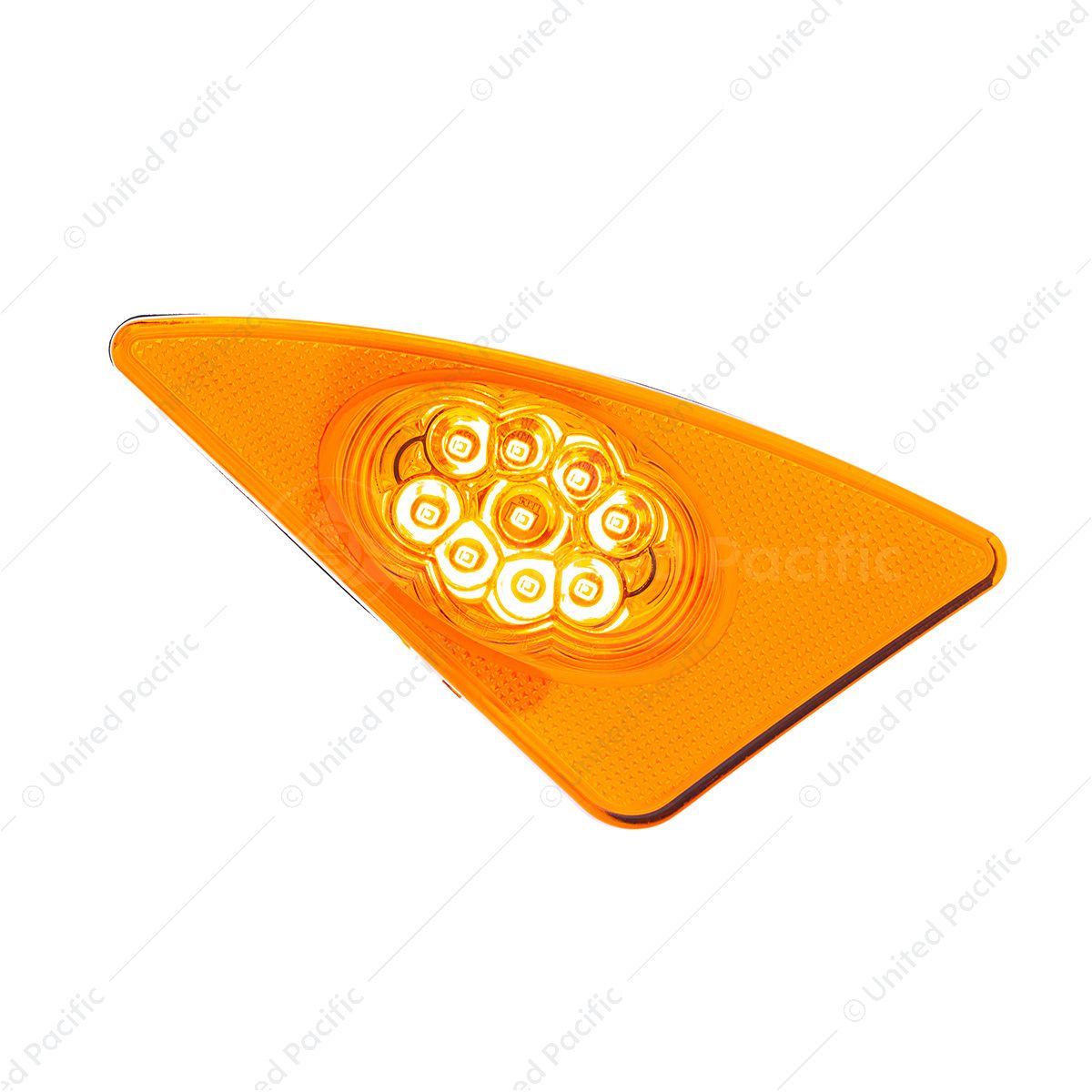 9 LED Competition Series Fender Light For 2007-2017 Kenworth T660 (Passenger) -Amber LED/Lens