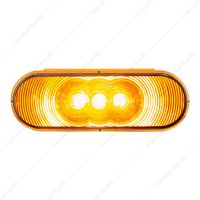 3 LED 6" Oval Light(Turn Signal)-Amber LED/Amber Lens