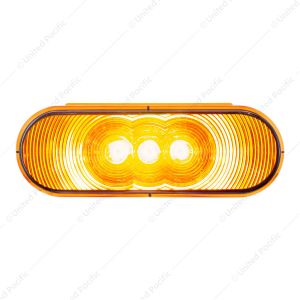 3 LED 6" Oval Light(Turn Signal)-Amber LED/Amber Lens