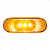 3 LED 6" Oval Light(Turn Signal)-Amber LED/Amber Lens