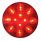 12 LED 4" Round Light (Stop, Turn & Tail) - Red LED/Red Lens