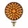 88 LED Single Stud Double Face Turn Signal Light - Amber & Red LED/Clear Lens