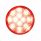 12 LED 4" Round Reflector Light (Stop, Turn & Tail) - Red LED/Red Lens (Bulk)