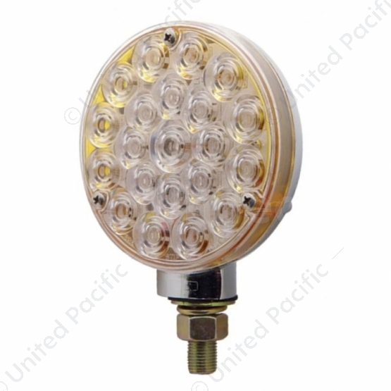 21 LED Single Face Turn Signal Light - Amber LED/Clear Lens