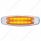 12 LED Rectangular Light (Clearance/Marker) With Chrome Bezel - Amber LED/Amber Lens