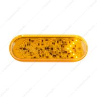 35 LED 6" Oval Sequential Turn Signal Light - Amber LED/Amber Lens