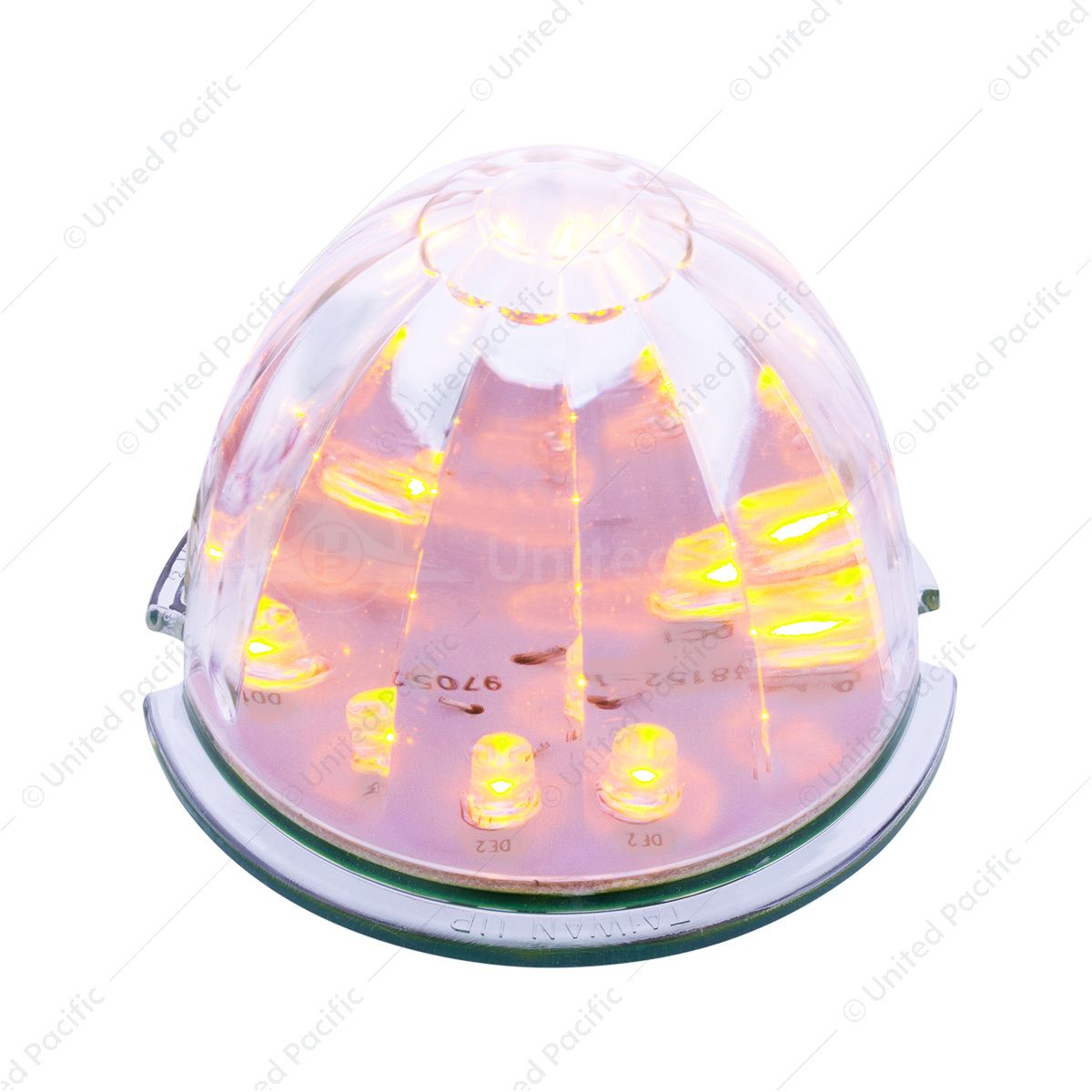 17 LED Watermelon Cab Light - Amber LED/Clear Lens (Bulk)