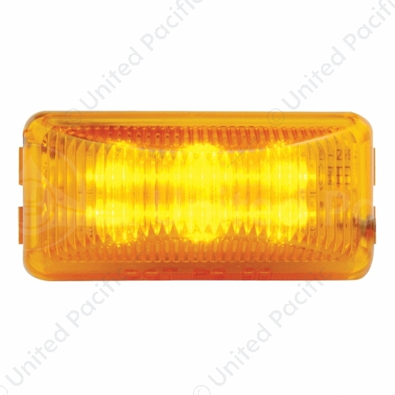 6 LED Rectangular Light (Clearance/Marker) - Amber LED/Amber Lens