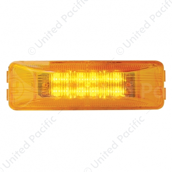 12 LED Rectangular Light (Clearance/Marker) - Amber LED/Amber Lens (Bulk)