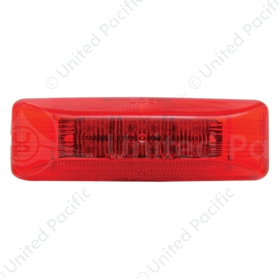 12 LED Rectangular Light (Clearance/Marker) - Red LED/Red Lens