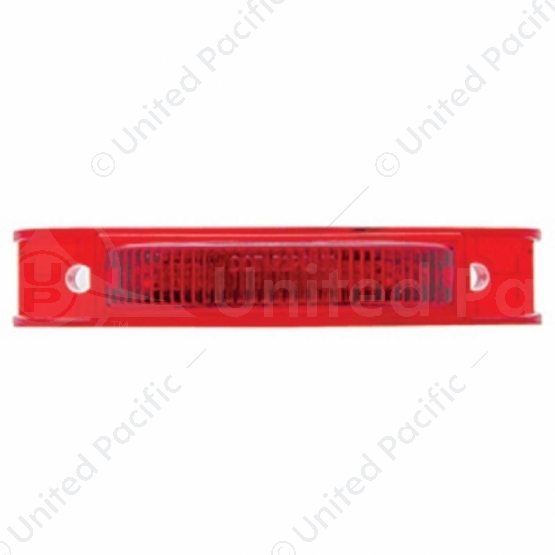 7 LED Rectangular Light (Clearance/Marker) - Red LED/Red Lens