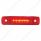 6 LED Rectangular Streamline Light (Clearance/Marker) - Red LED/Red Lens