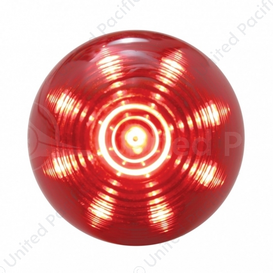 9 LED 2" Round Beehive Light (Clearance/Marker) - Red LED/Red Lens (Bulk)