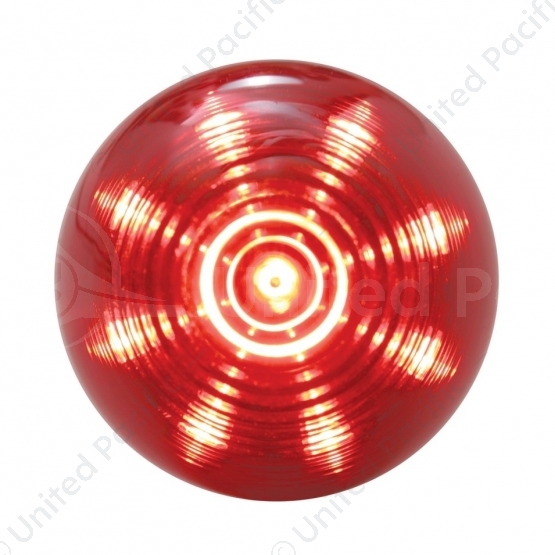 9 LED 2" Round Beehive Light (Clearance/Marker) - Red LED/Red Lens
