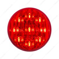 9 LED 2" Round Light (Clearance/Marker) - Red LED/Red Lens (Bulk)