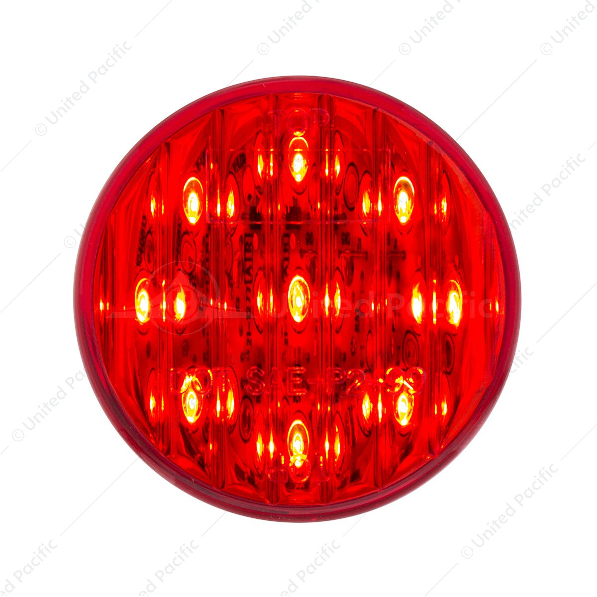 9 LED 2" Round Light (Clearance/Marker) - Red LED/Red Lens