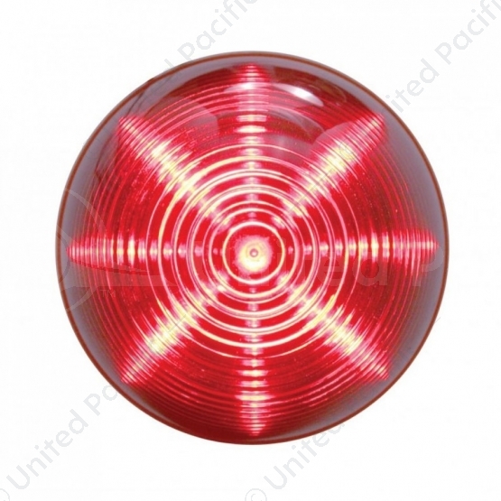 13 LED 2.5" Round Beehive Light (Clearance/Marker) - Red LED/Red Lens