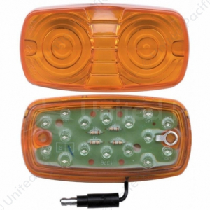 16 LED 4" X 2" Rectangular Light (Clearance/Marker) With Single Wire