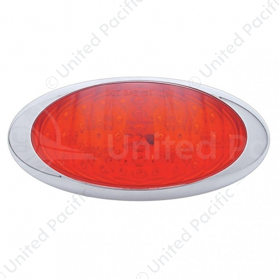 40 LED Oval Phantom III Light (Stop, Turn & Tail) - Red LED/Red Lens