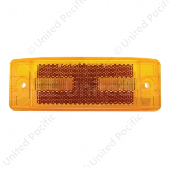16 LED Rectangular Clearance/Marker Light With Reflex Lens - Amber LED/Amber Lens