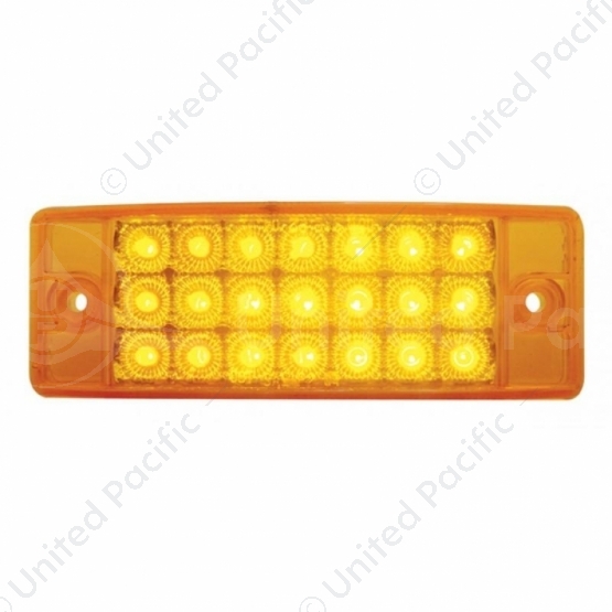 21 LED Reflector Rectangular Light (Clearance/Marker) - Amber LED/Amber Lens (Bulk)